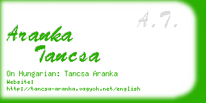 aranka tancsa business card